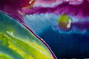 Colorful abstraction, fragment, hot batik