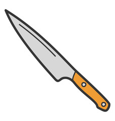 Sharp kitchen knife icon vector