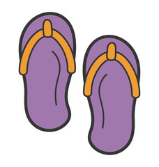 Doodle design of slippers icon.