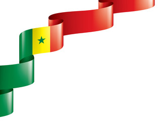 Senegal flag, vector illustration on a white background