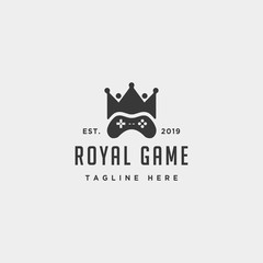 royal game logo design template concept controller © Vectoryzen