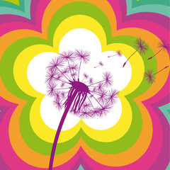 Retro Flower Power Dandelion © Alexander Limbach