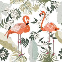 Vector tropical seamless pattern in olive green colors. Botany design.