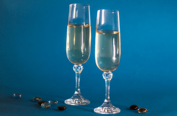 two glasses of champagne