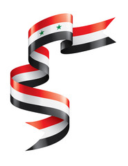 Syria flag, vector illustration on a white background