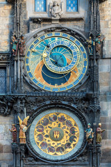 Astronomical clock, Town Hall, Old Town Square, Prague, Czech Republic