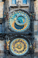 Fototapeta na wymiar Astronomical clock, Town Hall, Old Town Square, Prague, Czech Republic