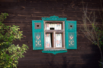 Green opened shutters