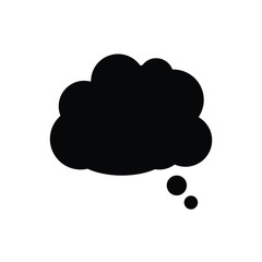 Speech bubbles black Icon vector