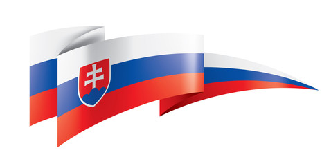 Slovakia flag, vector illustration on a white background