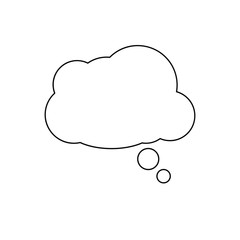 Speech bubbles black Icon vector
