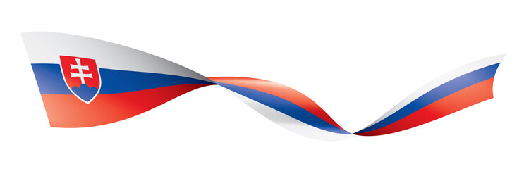 Slovakia flag, vector illustration on a white background