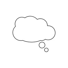 Speech bubbles black Icon vector