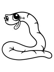 comic süße kleine schlange wurm raupe cartoon design clipart mädchen weiblich frau