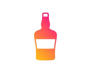 Scotch bottle icon. Brandy alcohol sign. Classic flat style. Gradient scotch bottle icon. Vector