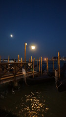 The moon in Venice river, Italy