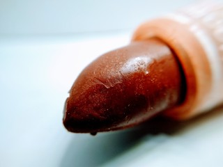 Extreme Close up on red lipstick