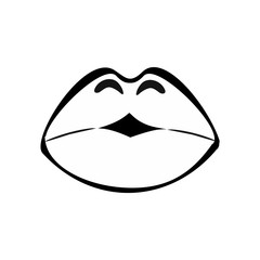 Sexy lips icon. Vector Illustration