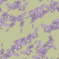 Fototapeta na wymiar UFO urban camouflage of various shades of green and violet colors