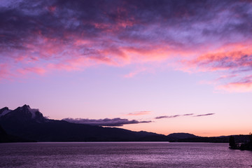 Mount at sunset.