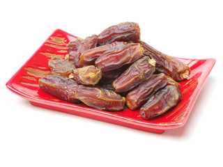 Dates on white background