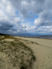 Beautiful view of the Gulf of Riga in early spring, in anticipation of thunderstorms.
