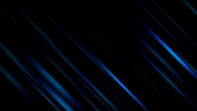 Blue diagonal stripes on a black background.Abstract background with animation of moving wave silk or energy. Backdrop of beautiful soft air waves in slow motion.