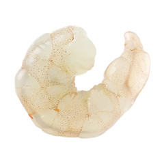 Raw Jumbo Shrimp on a White Background