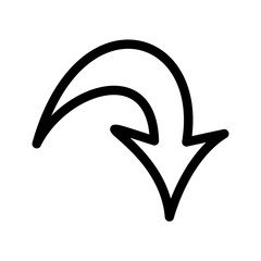 Down Direction Arrow Icon For Your Project