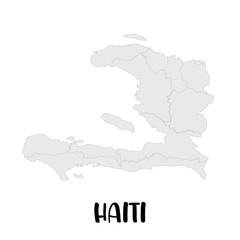 Haiti vector map isolated on white background.