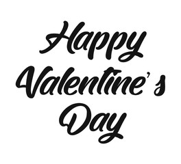Happy Valentines Day calligraphy phrase.