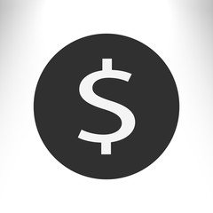 Money cash in trendy flat style isolated on background.