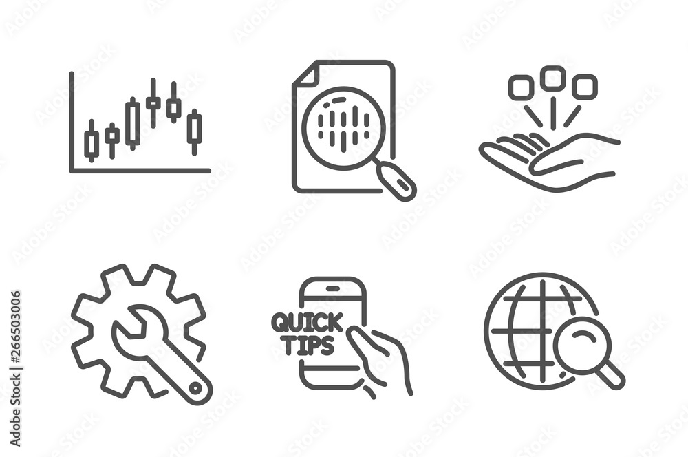 Aufkleber education, customisation and analytics chart icons simple set. candlestick graph, consolidation and 