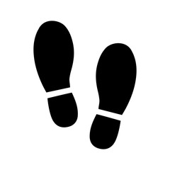 Human footprints icon isolated on white background.Shoe print.