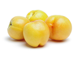 Nectarine fruit on white background 