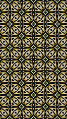 Ornate geometric pattern and abstract colored background