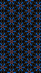 Ornate geometric pattern and abstract colored background