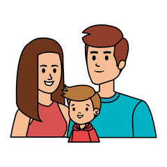 parents couple with son characters