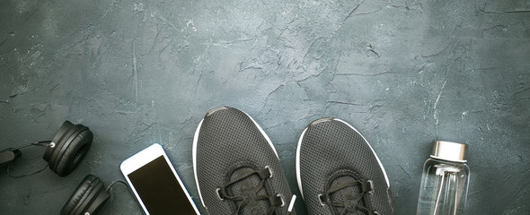 concept of morning running.