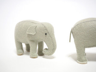 Fototapeta premium フェルト作品 アジア象