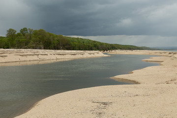coast of the Black Sea at İğneada where the wetlands meet the sea