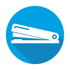 stapler vector blue icon in modern flat style isolated. stapler support is good for your web design.