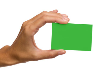 Green Card In Woman's Hand