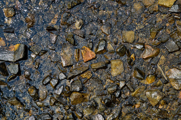  Background of beautiful mountain river stones