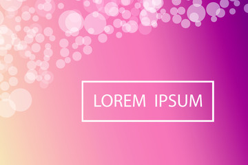 Bokeh lights gradient background template. 