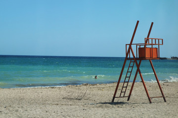 lifeguard chair on the beach