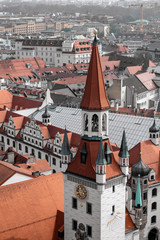 Obraz premium The Munich street view from aerial