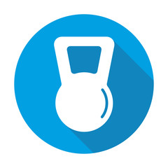 weight vector blue icon in modern flat style isolated. weight can support is good for your web design.