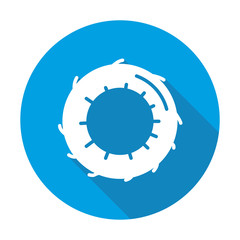 Coconut vector blue icon in modern flat style isolated. Coconut can support is good for your web design.