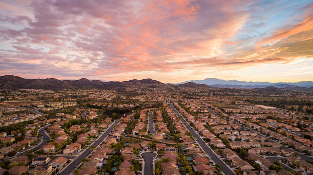 Aerial Photo Of Residential Homes In California